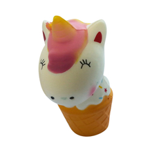 Hot Selling Unicorn Horse Head Ice Cream PU Squishy Toy